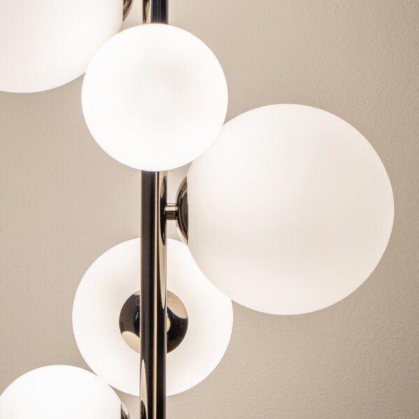 Brilagi - Lampada da terra a LED MILLA 7xG9/3W/230V nero cromato/bianco