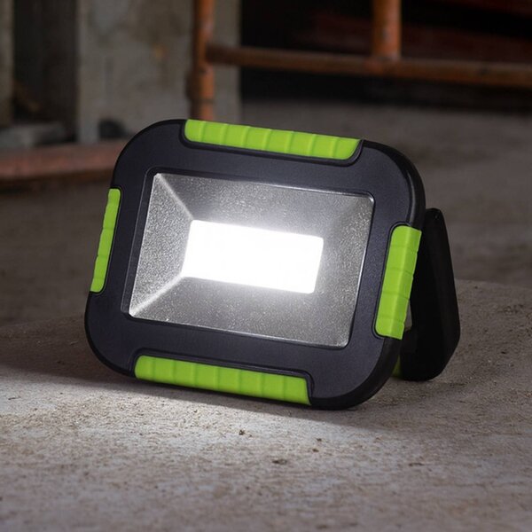 FH Lighting Faretto da esterno a LED ricaricabile 850946, nero/verde, lunghezza 16 cm dimmerabile, Nero, Plastica, Moderno