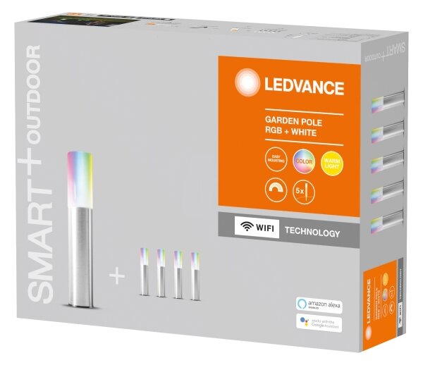 Ledvance - SET 5x LED RGBW Lampada da esterno SMART+ 5xLED/5,7W/230V IP65 Wi-Fi