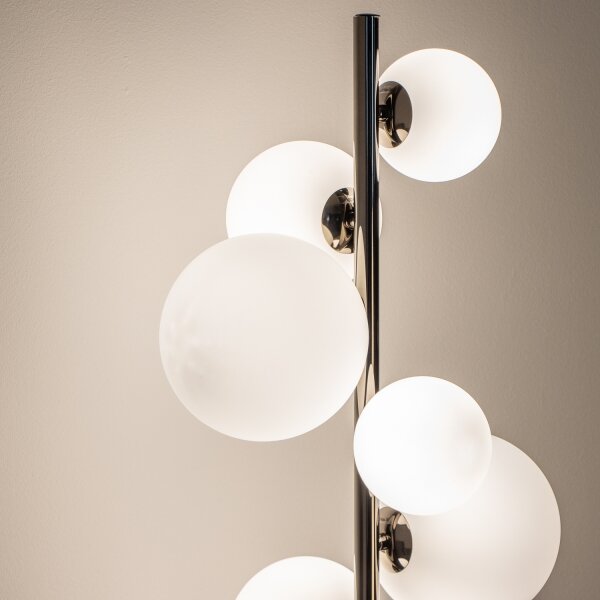 Brilagi - Lampada da terra a LED MILLA 7xG9/3W/230V nero cromato/bianco
