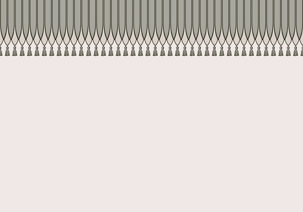 Carta da parati Bordo decorativo con nappine nei toni del verde e del grigio, Carta da parati Buffer, w05544v2 : Uwalls.it