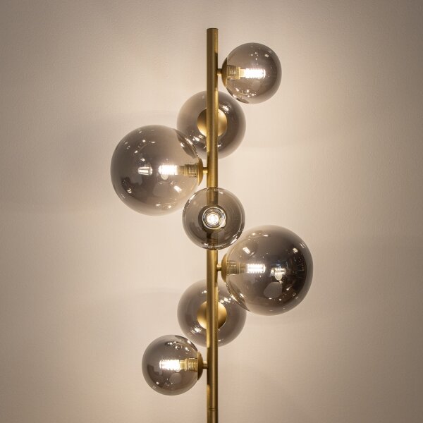 Brilagi - Lampada LED da terra MILLA 7xG9/3W/230V oro/fumé