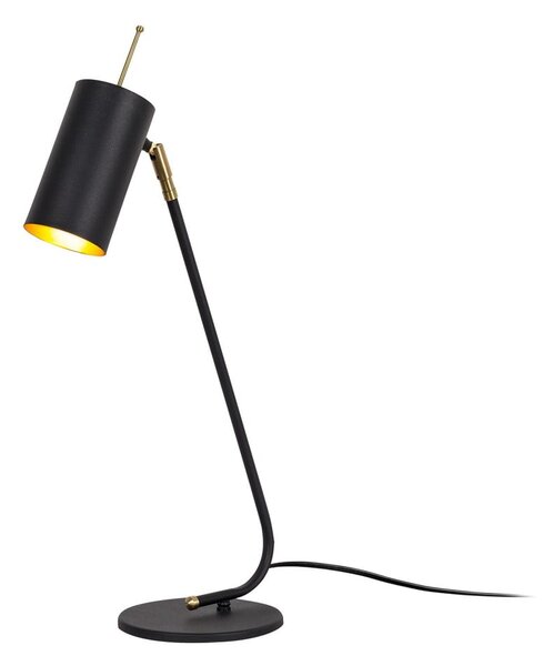 Lampada da tavolo nera/dorata con paralume in metallo (altezza totale 55 cm) Sivani – Opviq lights
