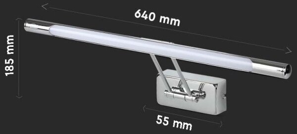 Illuminazione a LED per specchi LED/13W/230V 3000K 64cm cromo