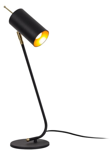 Lampada da tavolo nera/dorata con paralume in metallo (altezza totale 55 cm) Sivani – Opviq lights
