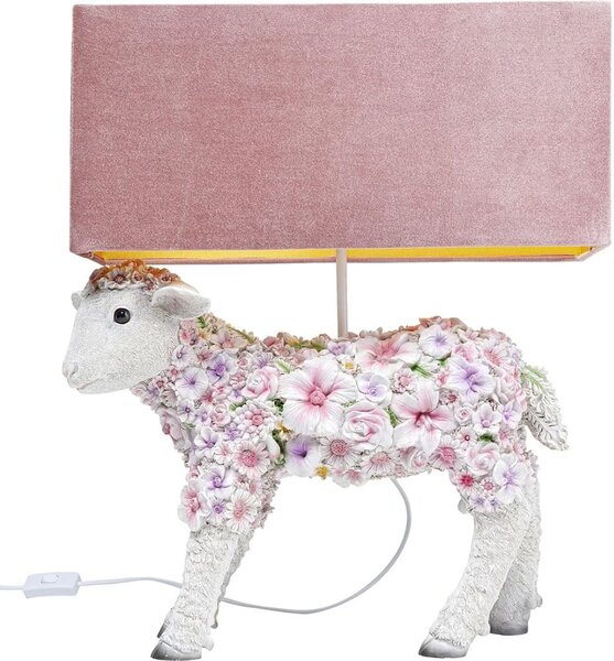 Lampada da tavolo "Sheep Flower" a forma di pecora - circa 64 cm