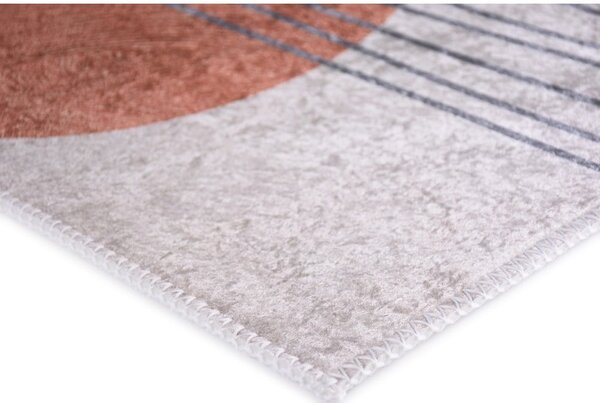 Tappeto lavabile in arancione e crema 160x230 cm - Vitaus