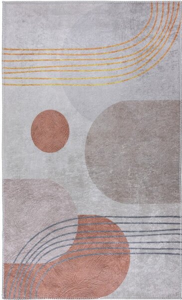 Tappeto lavabile in arancione e crema 160x230 cm - Vitaus