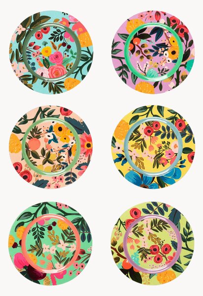 Set di 6 piatti da portata Fiori Frida