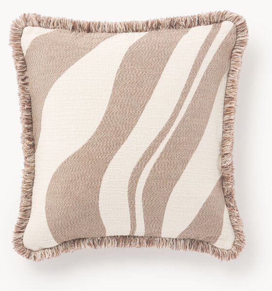 Copricuscino jacquard con frange Rui