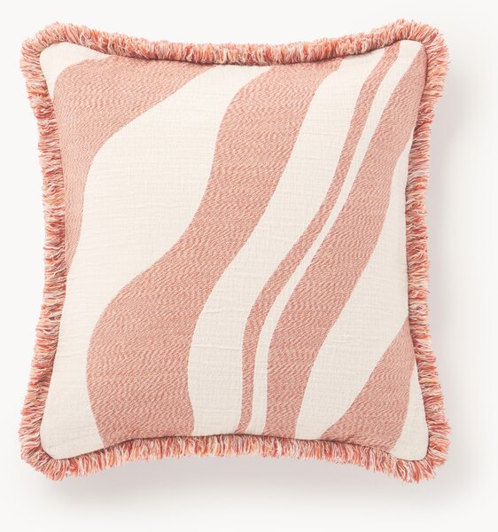 Copricuscino jacquard con frange Rui