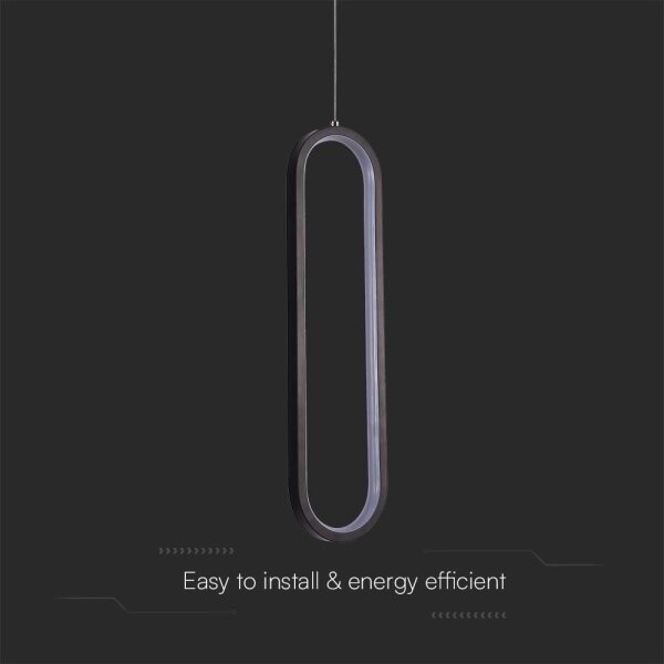 Lampadario LED a sospensione con filo LED/13W/230V 3000K nero