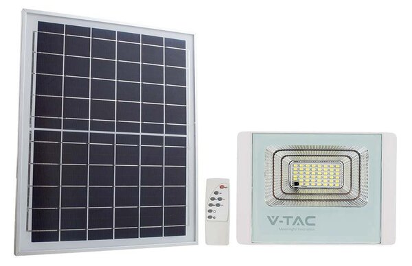 V-TAC faro led16W ad alimentazione solare con pannello fotovoltaico batteria sostituibile 6400K IP65 - 10407