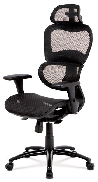 Sedia da ufficio, meccanica sincrona, MESH nero, croce in metallo