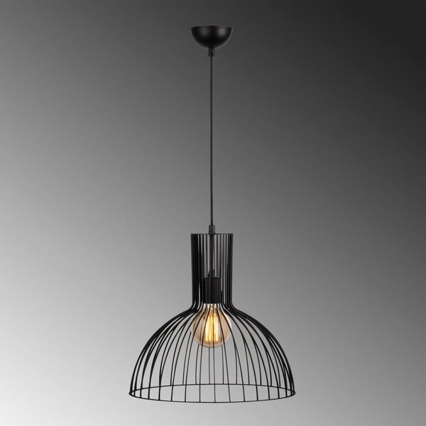 Lampada a sospensione nera con paralume in metallo ø 38 cm Fellini - Opviq lights