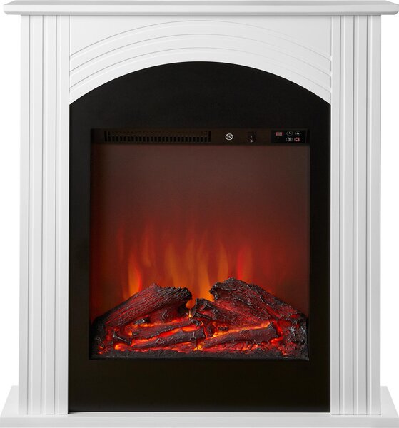 Set per caminetto elettrico Sureflame Henlow, bianco, 27", da appoggio, dimensioni 75 cm x 70 cm x 22 cm, potenza termica 1 kW - 2 kW, effetto fiamma a LED