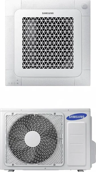 Samsung Climatizzatore a Cassetta 4 Vie Mini 9000 btu Monosplit Condizionatore con Pompa di Calore Classe A++/A+ (Unit Interna + Unit Esterna) co