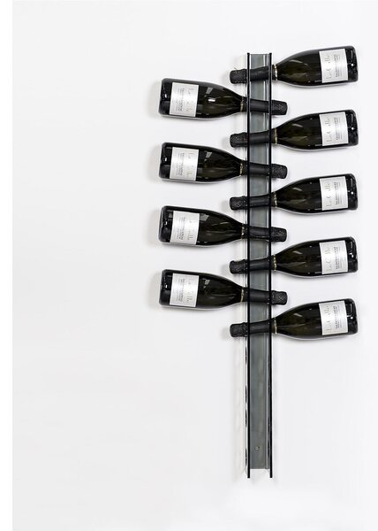 Cantinetta Portabottiglie da parete in plexiglass BIBENDA BIG Dimensioni 6x11x100 cm contiene 13 bottiglie Trasparente Fum�