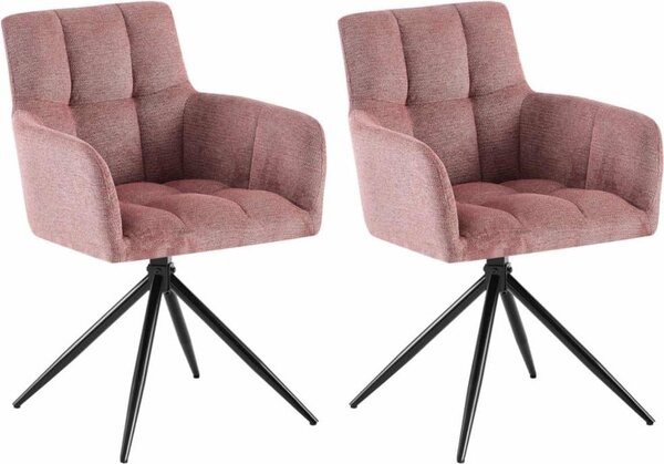 Set di 2 sedie da pranzo - Set di sedute - Massimo comfort e durata - Con protezione del pavimento