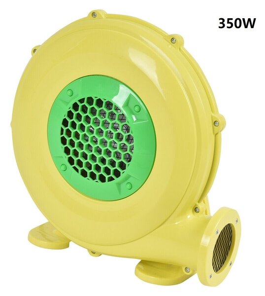 Costway Ventilatore centrifugo radiale in plastica per castello gonfiabile Mini ventilatore multiuso 350W Giallo