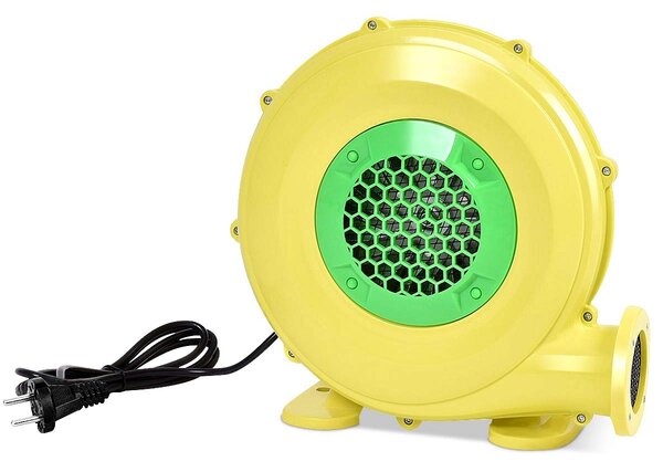 Costway Ventilatore centrifugo radiale in plastica per castello gonfiabile Mini ventilatore multiuso 450W Giallo
