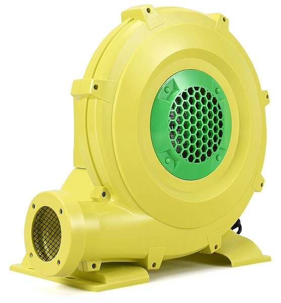 Costway Ventilatore centrifugo radiale in plastica per castello gonfiabile Mini ventilatore multiuso 680W Giallo