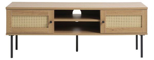 Mobile TV effetto rovere colore naturale 120x43 cm Pensacola - Unique Furniture