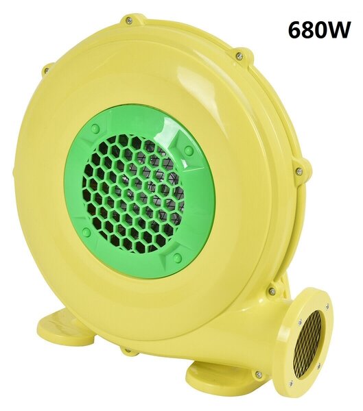 Costway Ventilatore centrifugo radiale in plastica per castello gonfiabile Mini ventilatore multiuso 680W Giallo