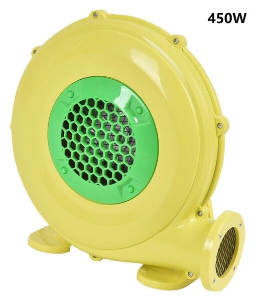 Costway Ventilatore centrifugo radiale in plastica per castello gonfiabile Mini ventilatore multiuso 450W Giallo