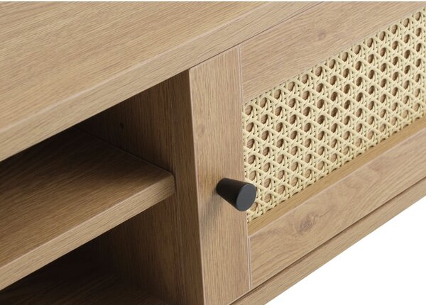 Mobile TV effetto rovere colore naturale 120x43 cm Pensacola - Unique Furniture