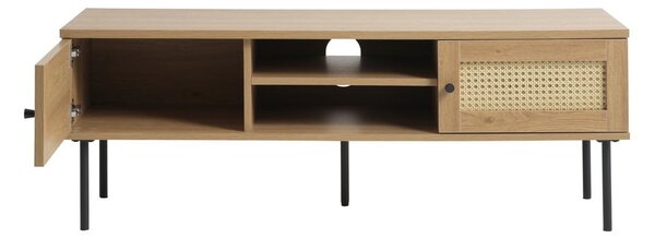 Mobile TV effetto rovere colore naturale 120x43 cm Pensacola - Unique Furniture