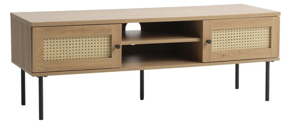 Mobile TV effetto rovere colore naturale 120x43 cm Pensacola - Unique Furniture