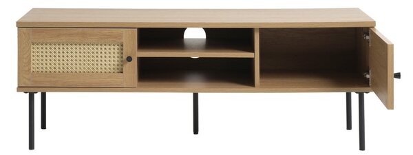 Mobile TV effetto rovere colore naturale 120x43 cm Pensacola - Unique Furniture