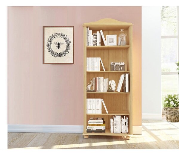 Libreria color legno naturale in legno di pino 70x181 cm Ella - Støraa