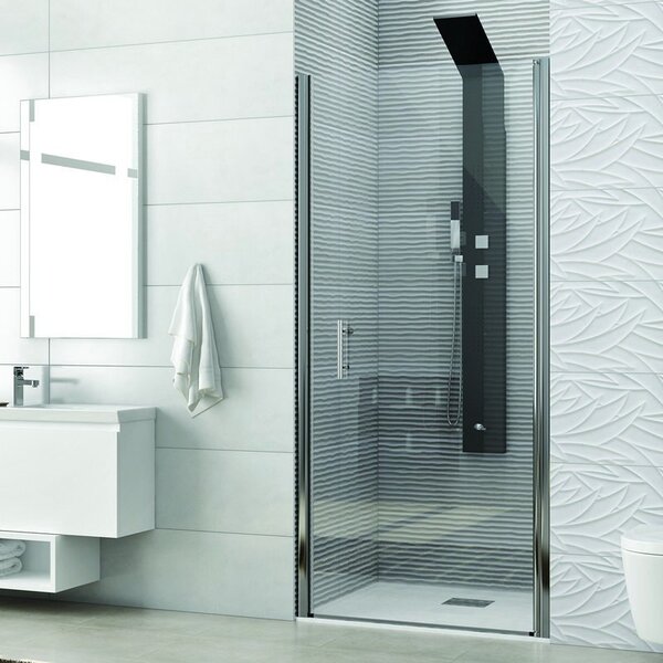 Box doccia porta battente nicchia 70cm vetro trasparente KS2800N - KAMALU