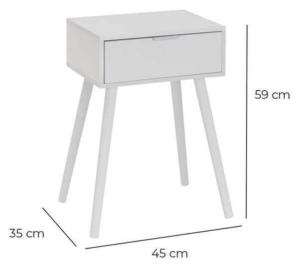 Comodino bianco - Casa Selección