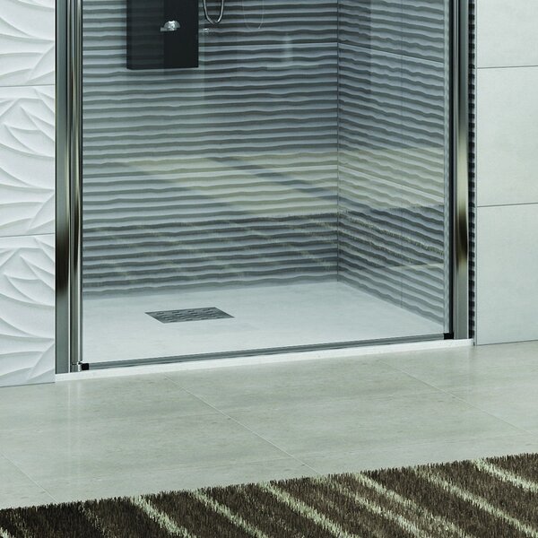 Box doccia porta battente nicchia 70cm vetro trasparente KS2800N - KAMALU