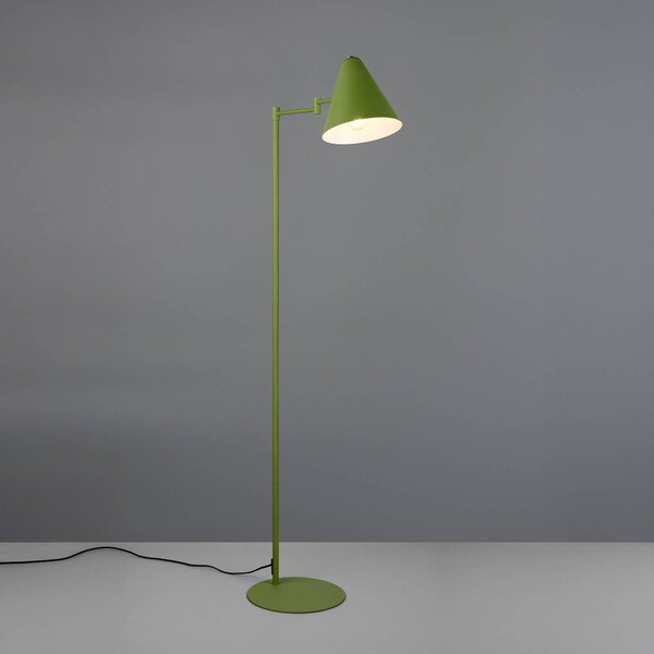 Trio Lighting Lampada da terra Cosima, Verde, Soggiorno / Sala da pranzo, Metallo, Moderno, Lampada da terra