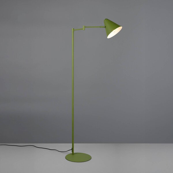 Trio Lighting Lampada da terra Cosima, Verde, Soggiorno / Sala da pranzo, Metallo, Moderno, Lampada da terra
