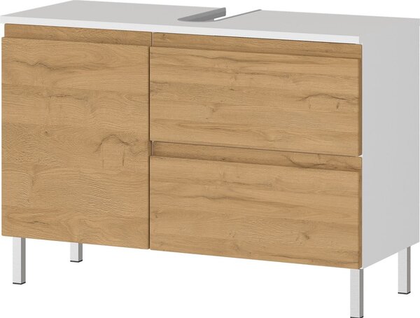 Mobile bianco sotto il lavabo in rovere 80x56 cm Torrance - Germania