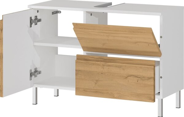 Mobile bianco sotto il lavabo in rovere 80x56 cm Torrance - Germania