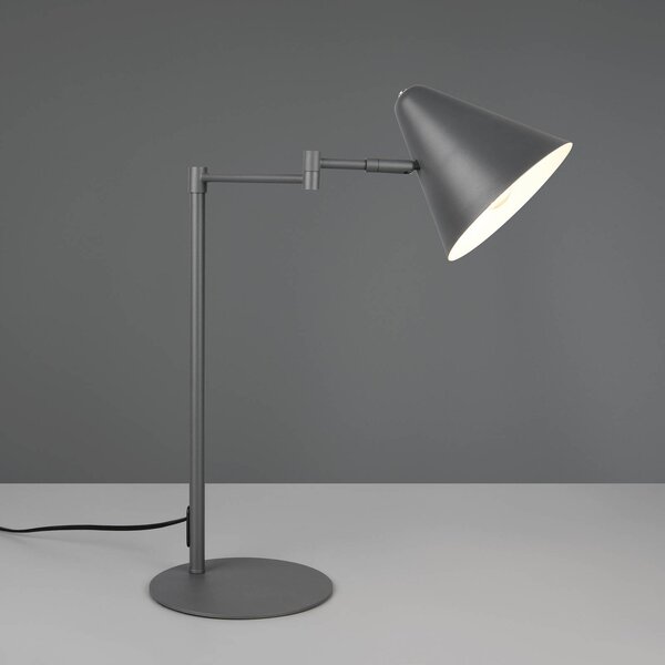 Trio Lighting Lampada da tavolo Cosima, Nero, Soggiorno / Sala da pranzo, Metallo, Moderno, Lampada da tavolo