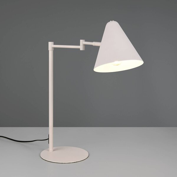 Trio Lighting Lampada da tavolo Cosima, Alluminio / Grigio / Zincato, Soggiorno / Sala da pranzo, Metallo, Moderno, Lampada da tavolo