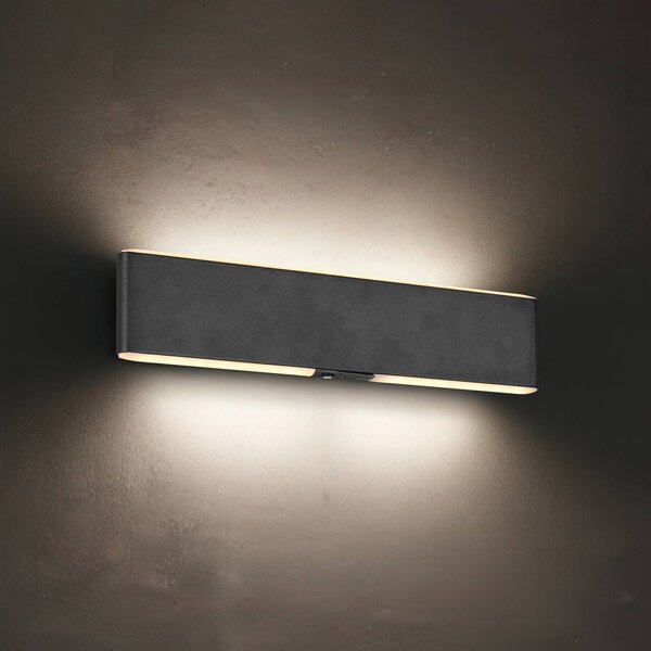 Trio Lighting Applique da parete a LED Conchita, dimmerabile, Nero, Soggiorno / Sala da pranzo, Metallo, Moderno, Applique a LED