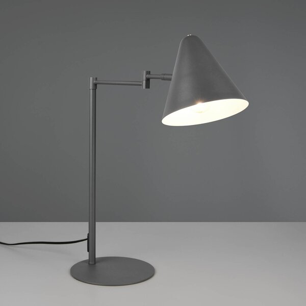 Trio Lighting Lampada da tavolo Cosima, Nero, Soggiorno / Sala da pranzo, Metallo, Moderno, Lampada da tavolo