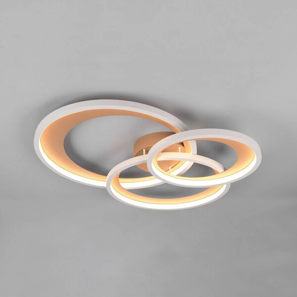 Trio Lighting Plafoniera a LED Granada, dimmerabile, Marrone / Ruggine, Soggiorno / Sala da pranzo, Metallo, Moderno, Plafoniera LED