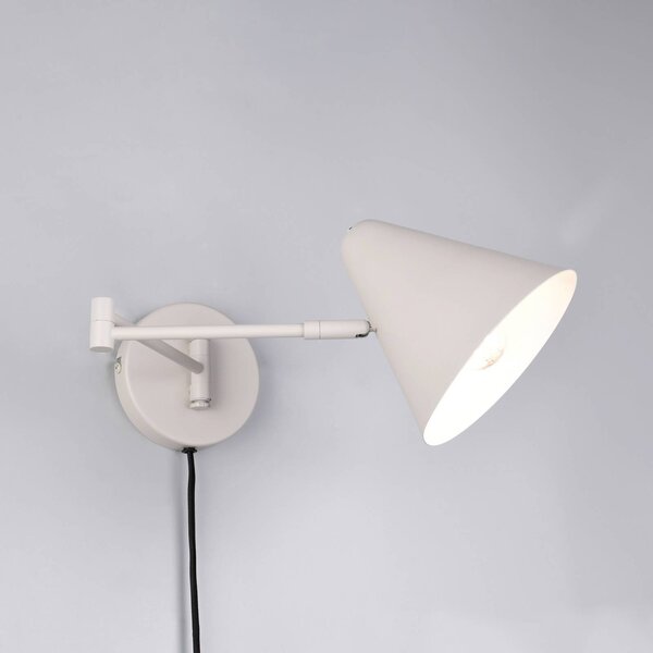 Trio Lighting Applique da parete Cosima, Alluminio / Grigio / Zincato, Soggiorno / Sala da pranzo, Metallo, Moderno, Applique