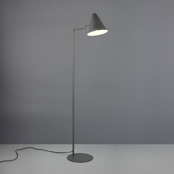 Trio Lighting Lampada da terra Cosima, Nero, Soggiorno / Sala da pranzo, Metallo, Moderno, Lampada da terra