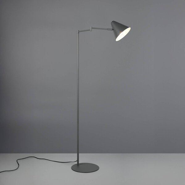 Trio Lighting Lampada da terra Cosima, Nero, Soggiorno / Sala da pranzo, Metallo, Moderno, Lampada da terra