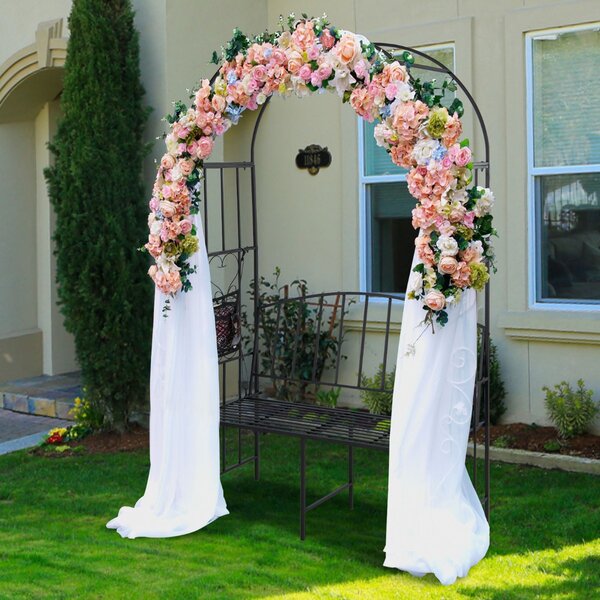 Zhejang Arco per rampicanti da giardino in metallo per fiori